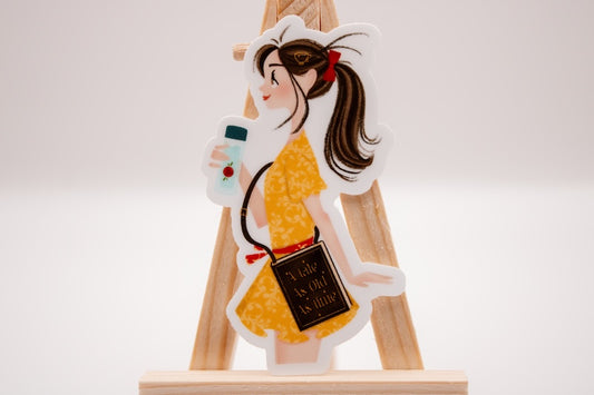 Princess Belle Disney sticker that reimagines her as a Disneybounder.