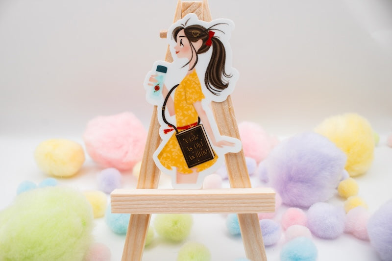 Princess Belle Disney sticker that reimagines her as a Disneybounder.