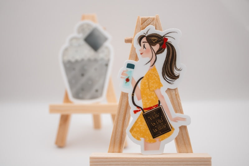 Princess Belle Disney sticker that reimagines her as a Disneybounder.