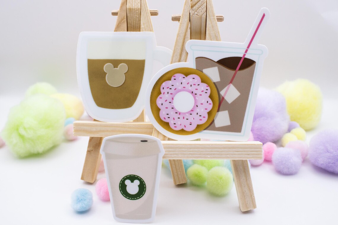 Disney Coffee Sticker Set of 3