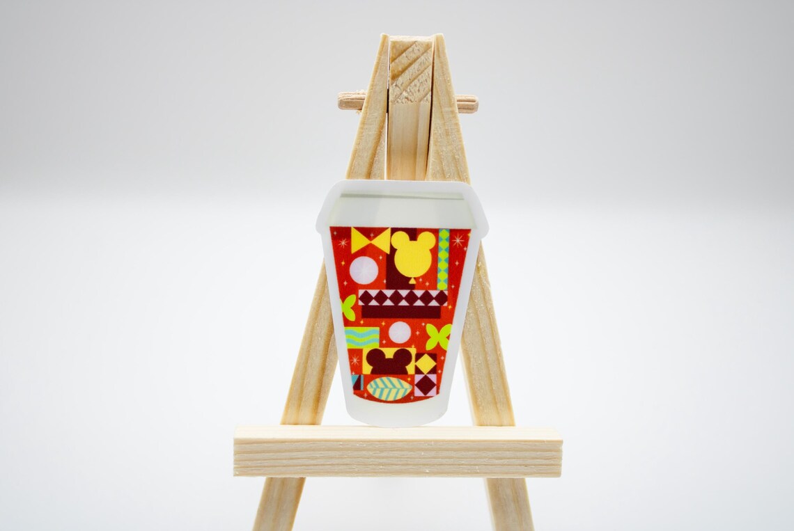 Disney Parks To-Go Cup, Paper Plate and Popcorn Sticker Bundle