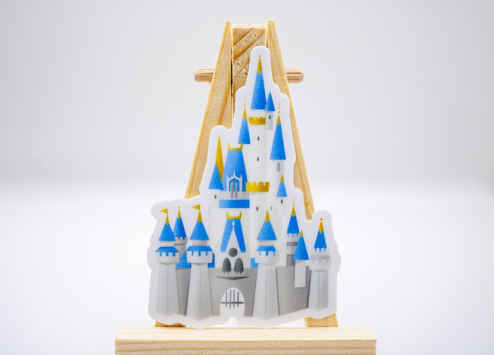 Cinderella Castle Sticker - Blue and Gray
