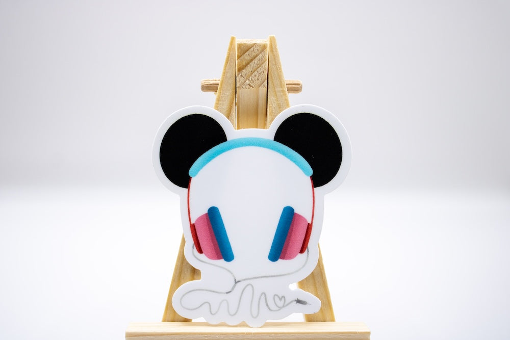 Mickey Headphones Sticker