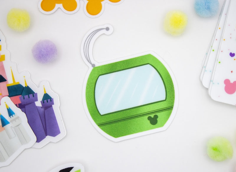 Green Disney Skyliner Sticker
