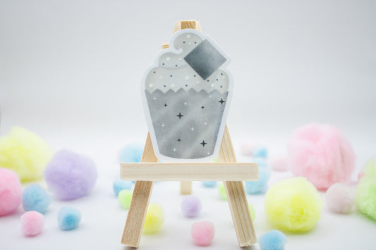 Grey Stuff Cupcake Sticker