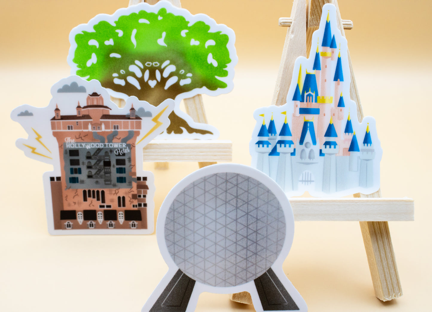 Cinderella Castle Sticker - Rose Gold and Blue