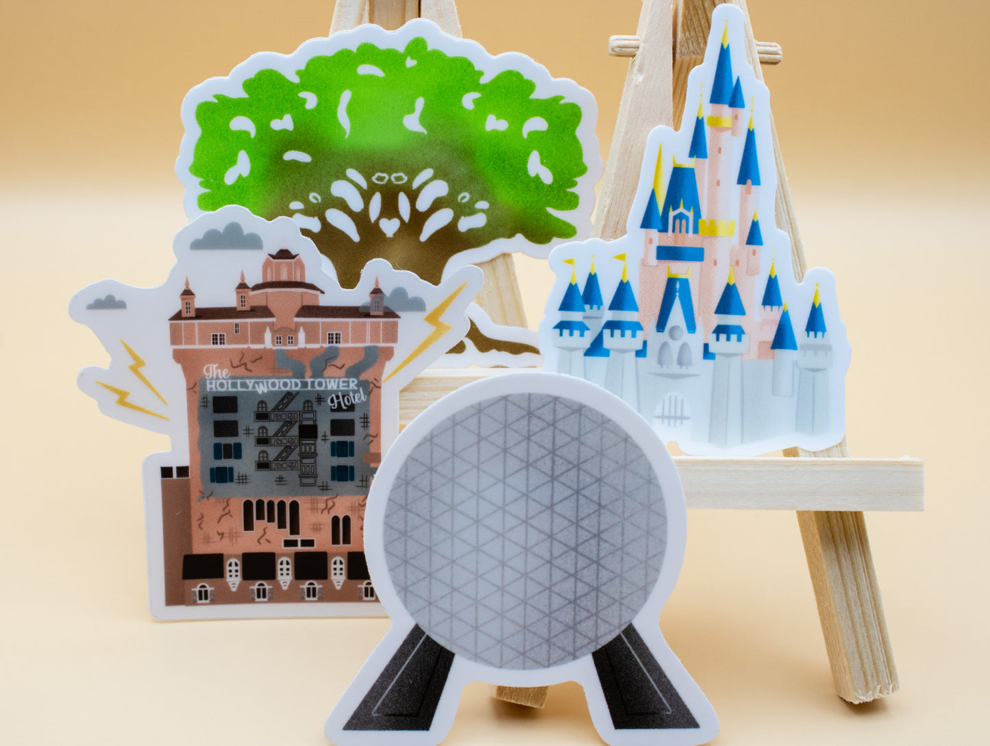 Disney World Park Icons Sticker Set of 4