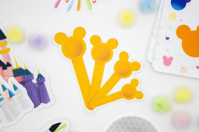 Mickey Measuring Spoons Sticker