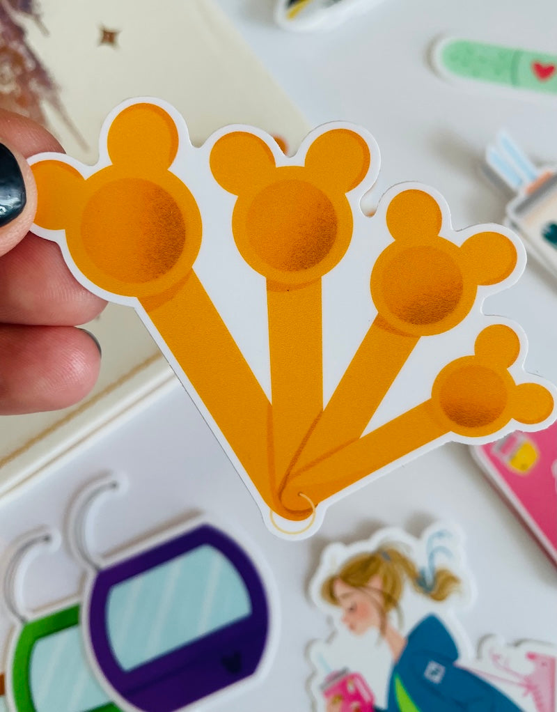 Mickey Measuring Spoons Sticker