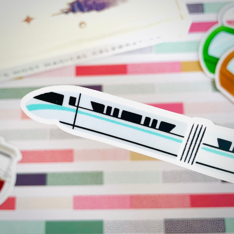 Teal Disney Monorail Sticker