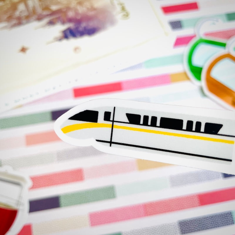 Yellow Disney Monorail Sticker