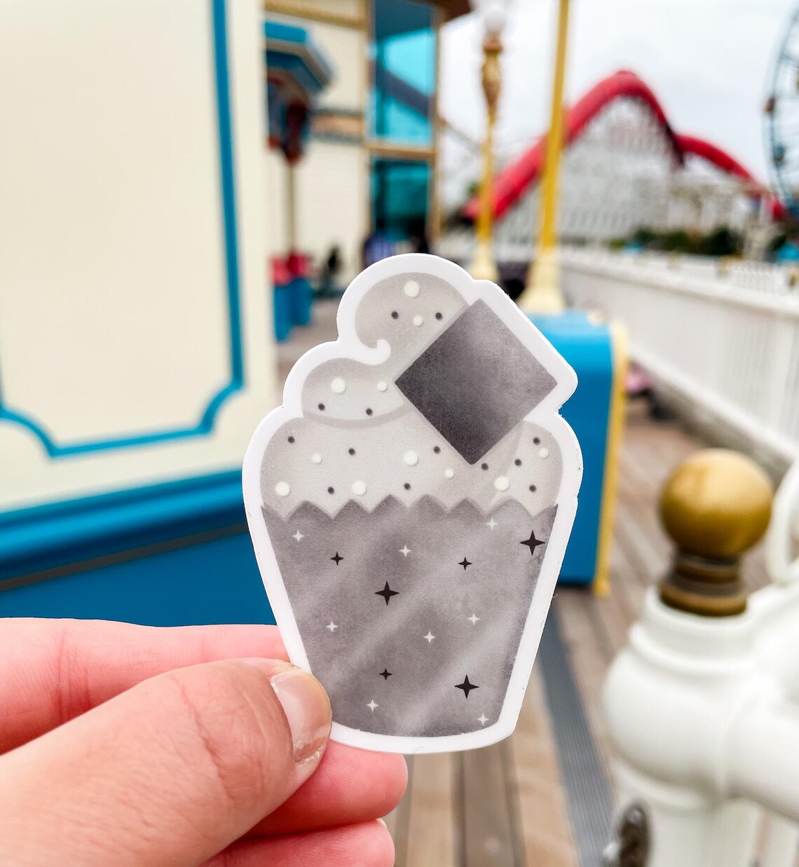 Grey Stuff Cupcake Sticker