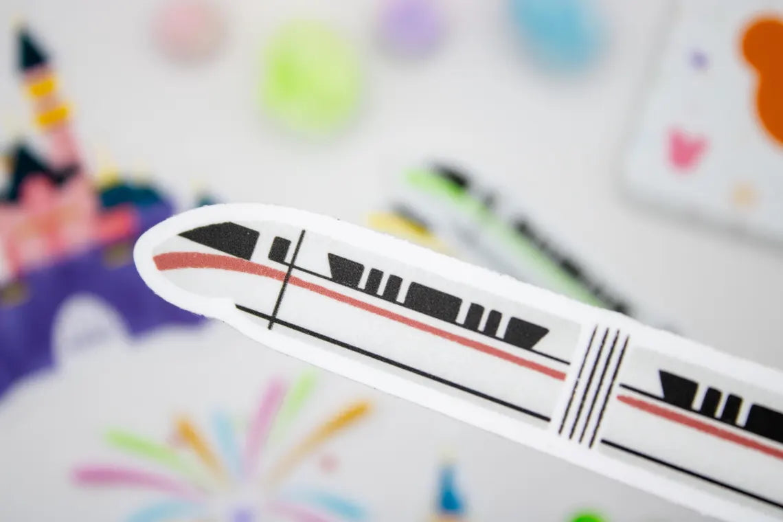 Red Disney Monorail Sticker