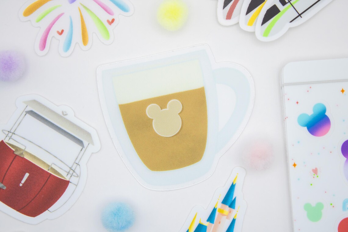 Mickey Coffee Mug Sticker
