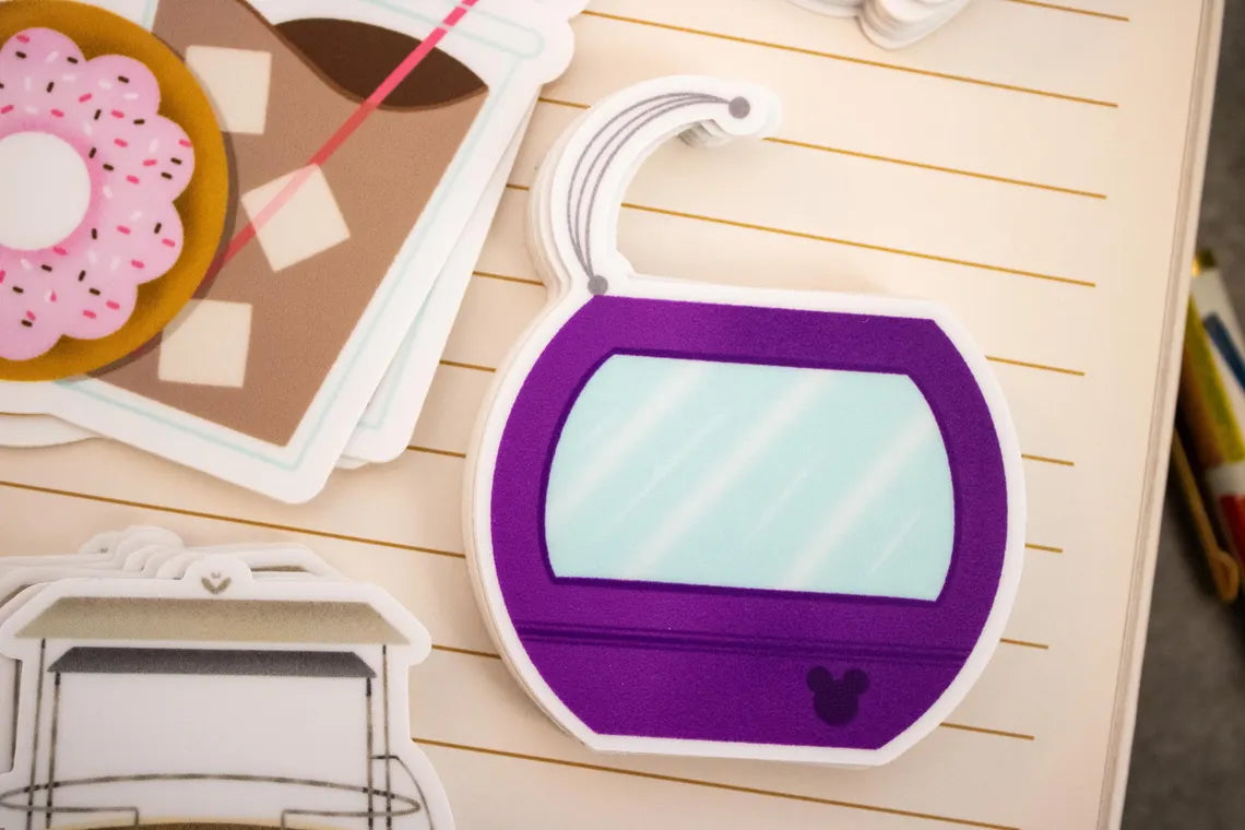 Purple Disney Skyliner Sticker