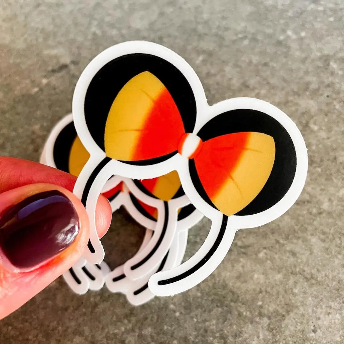 Candy Corn Minnie Ears Sticker