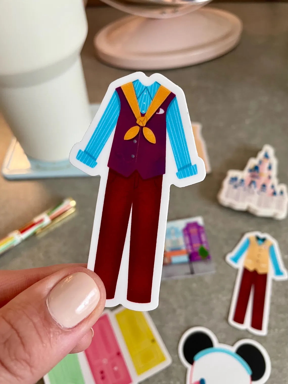 Runaway Railway Cast Member Costume Sticker with Scarf