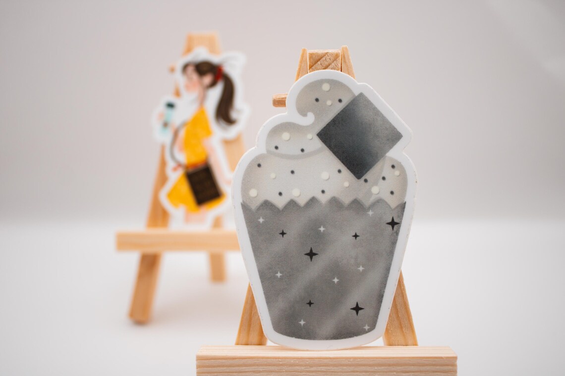 Belle at the Park and Grey Stuff Cupcake Sticker Set
