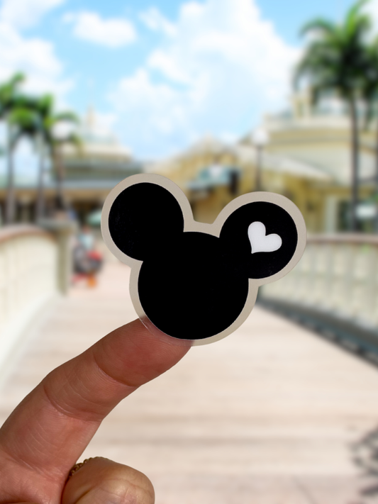 Mickey Mouse with Heart Sticker