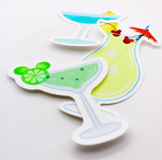 Disney Cocktails Sticker Set of 3