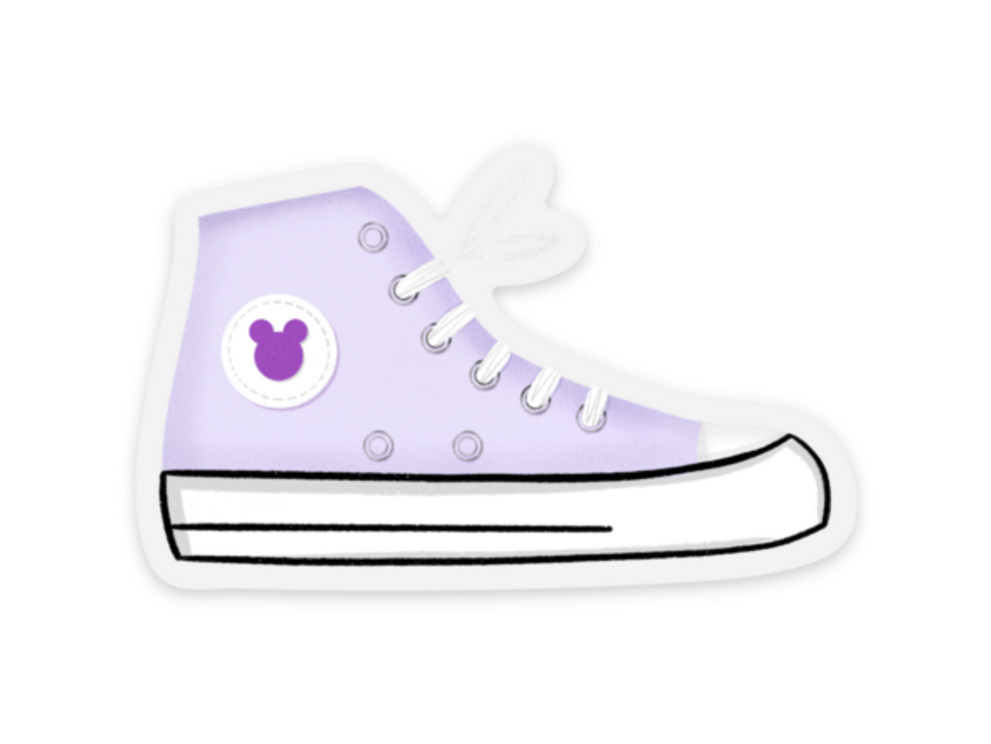 Purple Converse Sneaker Sticker