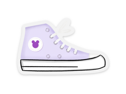 Purple Converse Sticker with Mickey Logo