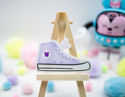 Purple Converse Sticker with Mickey Logo