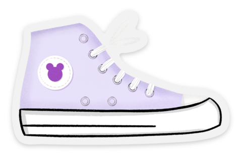 Purple Converse Sneaker Sticker