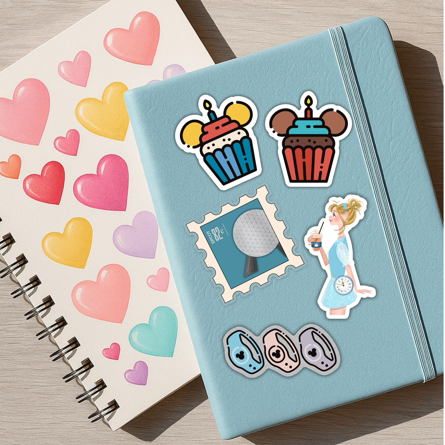 Disney Birthday Cupcake Sticker
