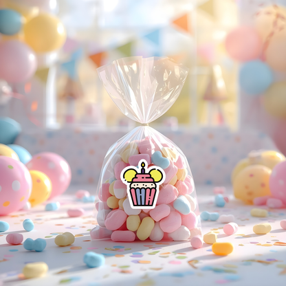 Disney Birthday Cupcake Sticker
