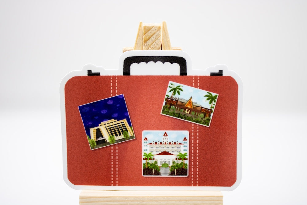 Red Disney Luggage Sticker