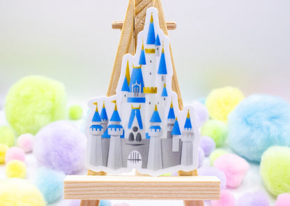 Cinderella Castle Sticker - Blue and Gray