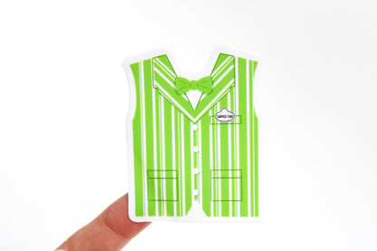 Green Dapper Dan Vest Sticker