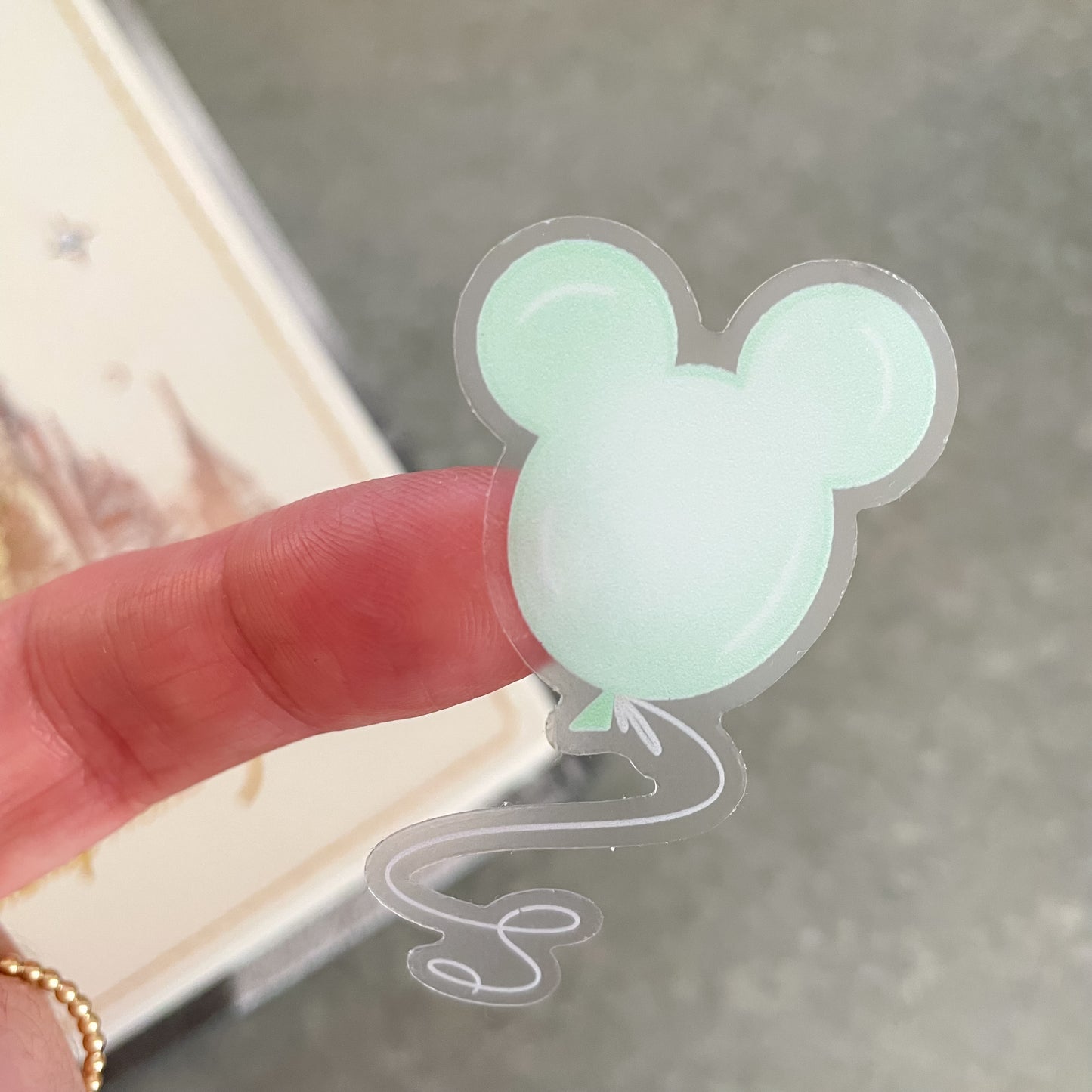 Green Mickey Balloon Sticker