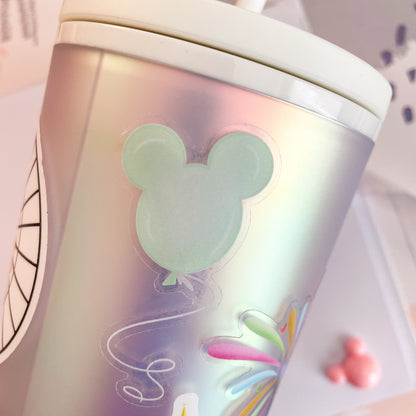 Green Mickey Balloon Sticker