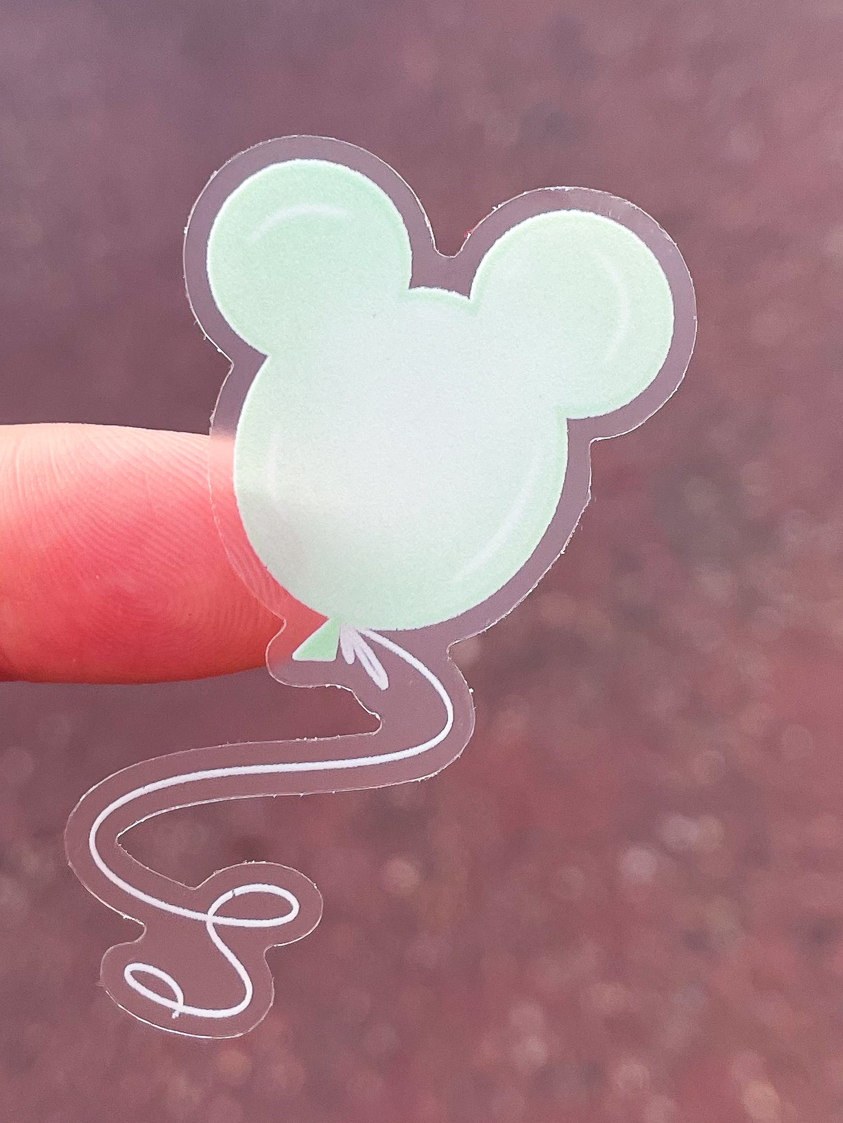 Green Mickey Balloon Sticker