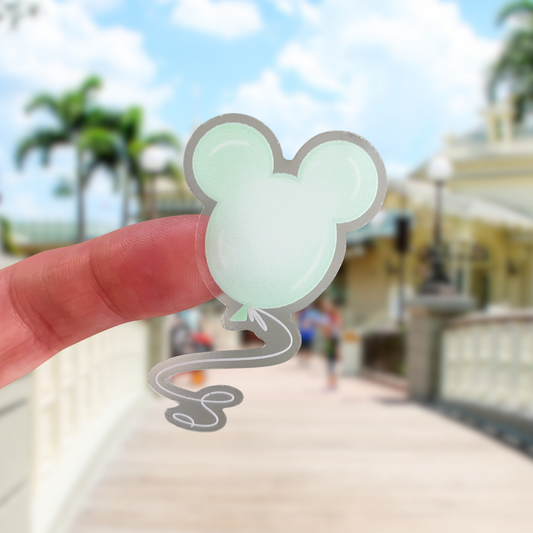 Green Mickey Balloon Sticker