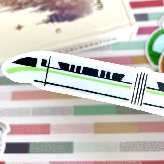 Green Disney Monorail Sticker