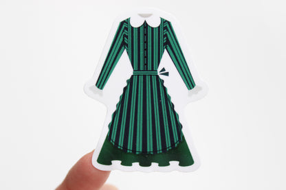 Haunted Female Cast Member Sticker