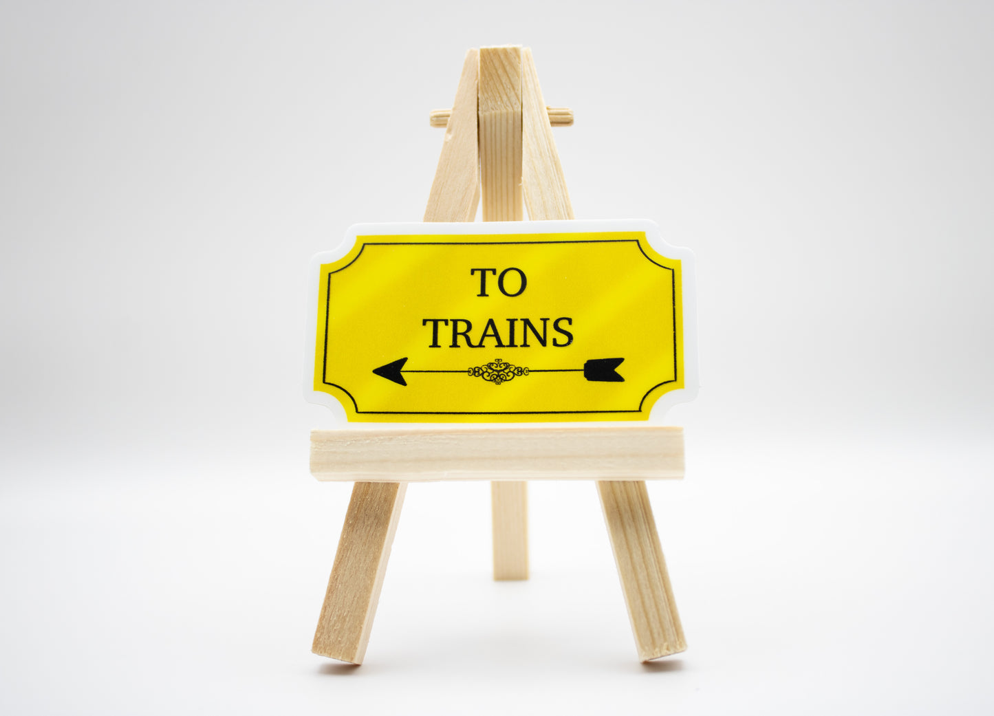 To Trains Sign Sticker