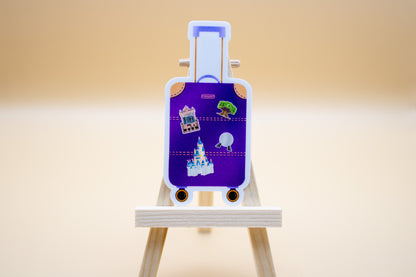 Purple Disney Luggage Stickers