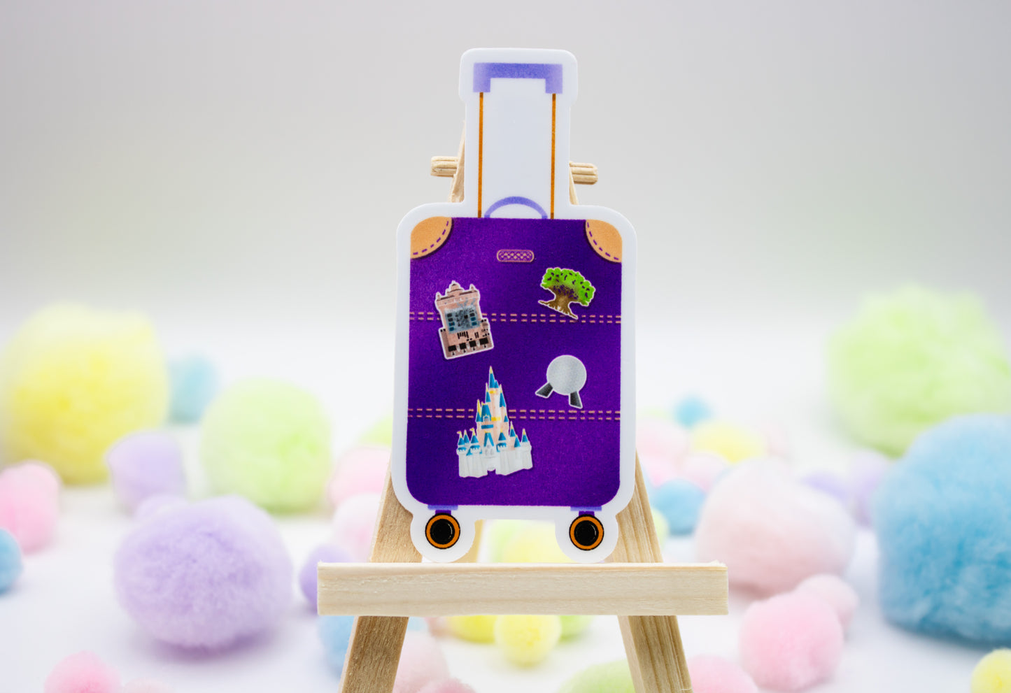 Purple Disney Luggage Sticker