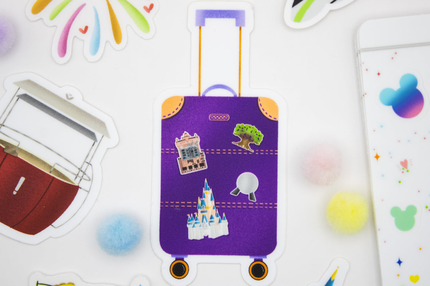 Purple Disney Luggage Stickers