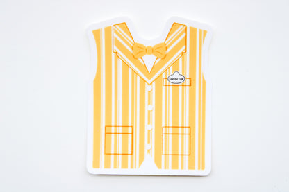 Orange Dapper Dan Vest Sticker