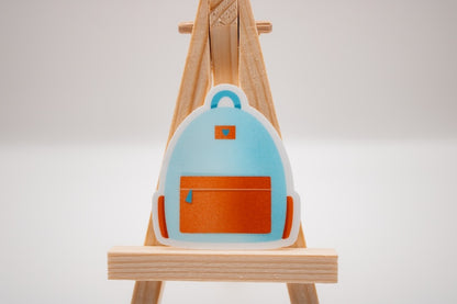 Blue and Orange Backpack Sticker