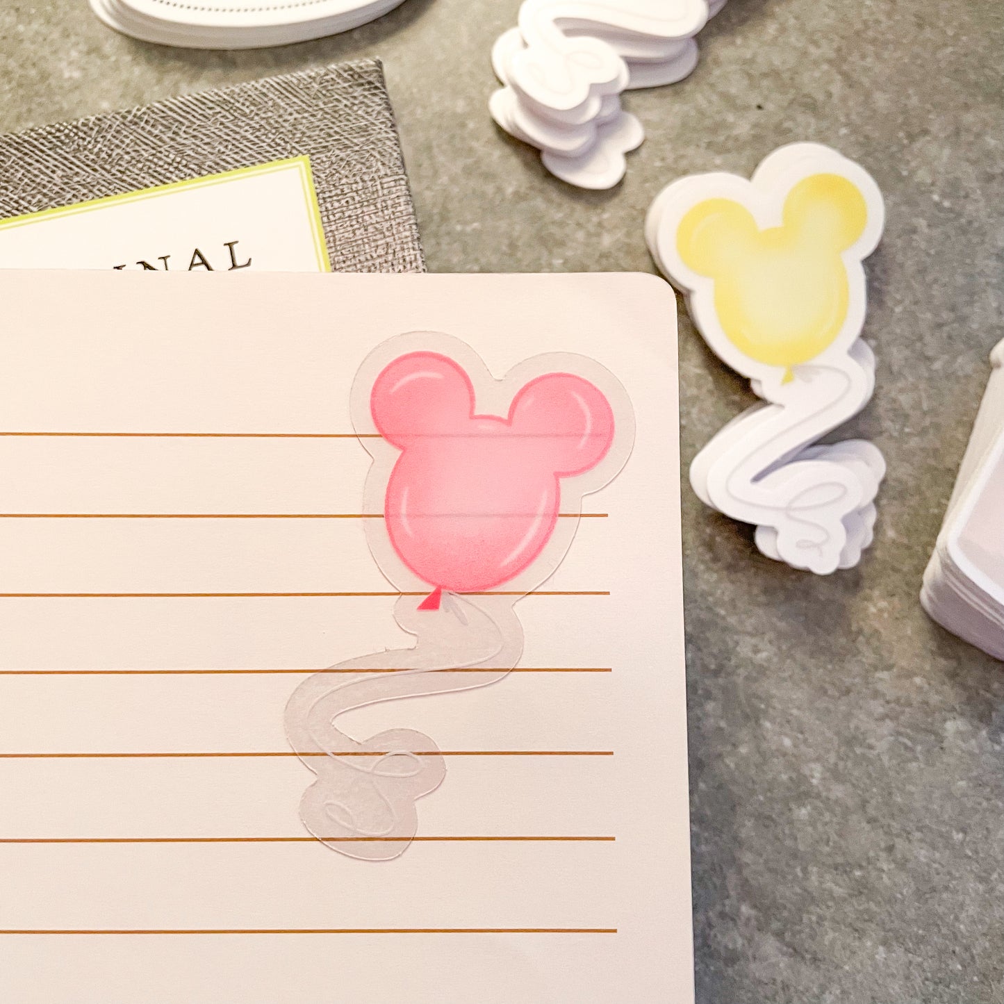 Pink Mickey Balloon Disney Parks Stickers