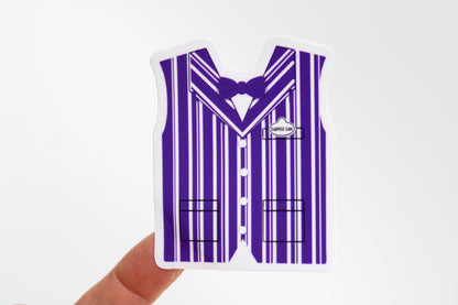 Purple Dapper Dan Vest Sticker