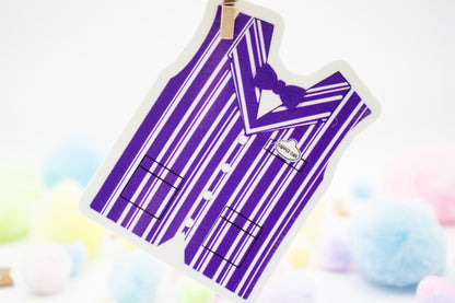 Purple Dapper Dan Vest Sticker