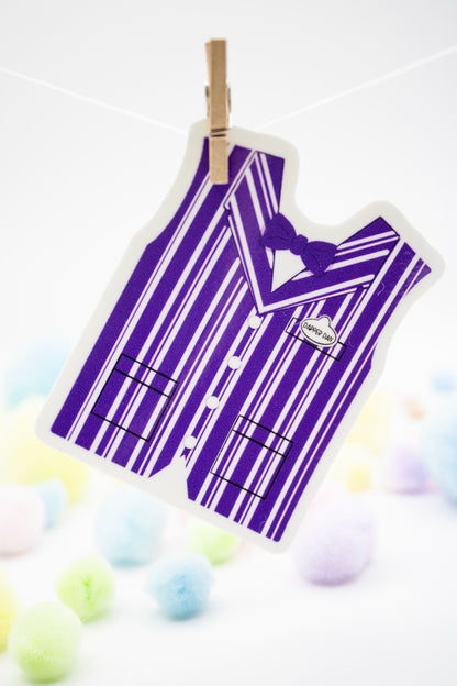 Purple Dapper Dan Vest Sticker