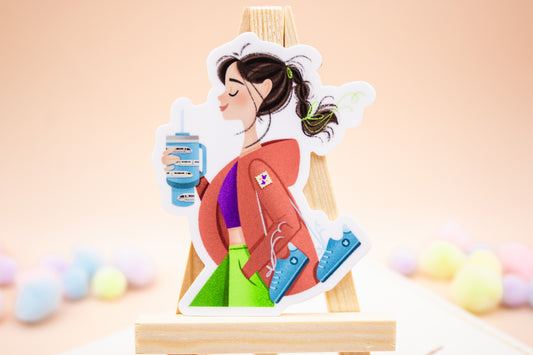 Healthy Disney World Girl Sticker